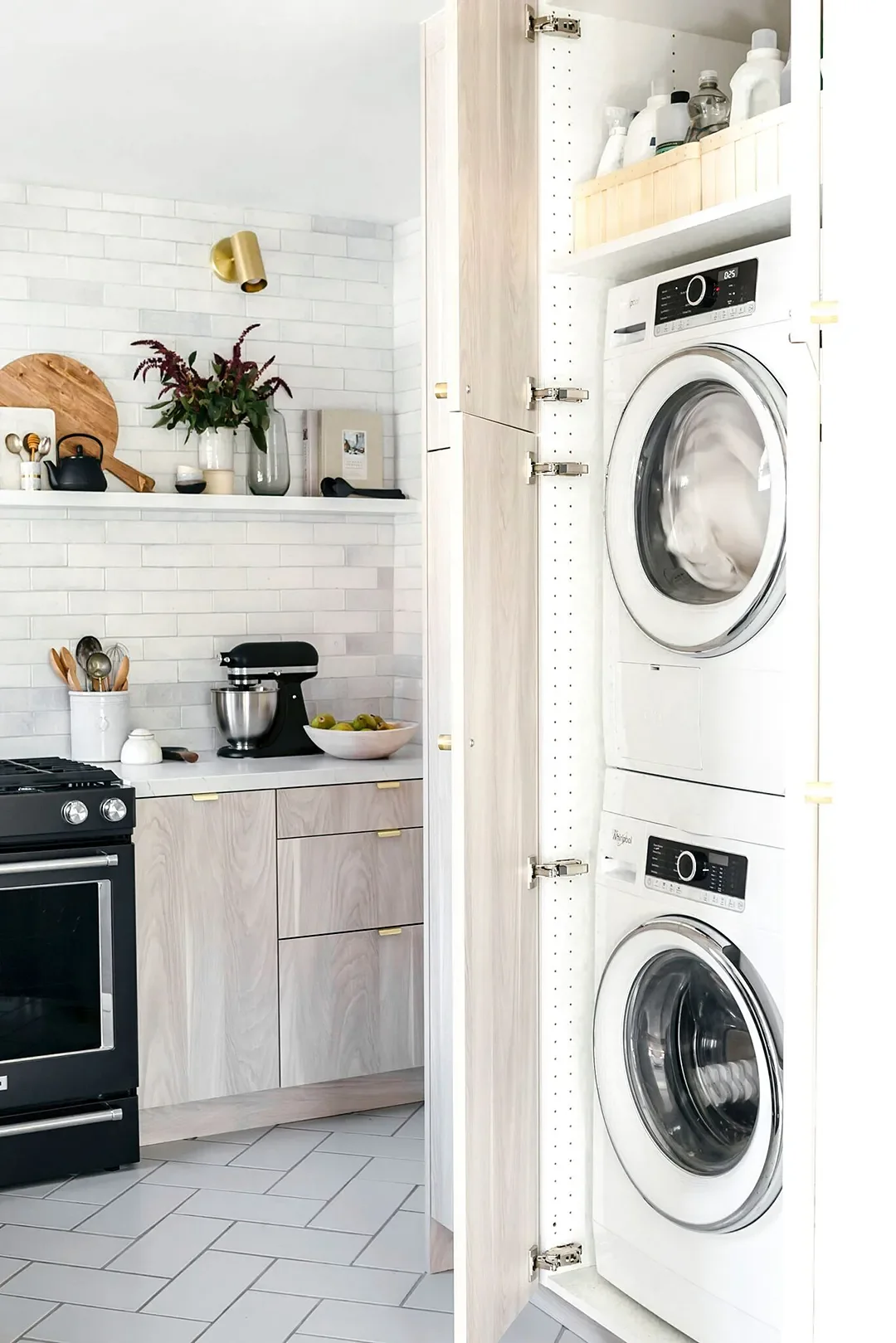 6 Clever Ways to Hide a Washer and Dryer in Your Kitchen (Yes, Really)