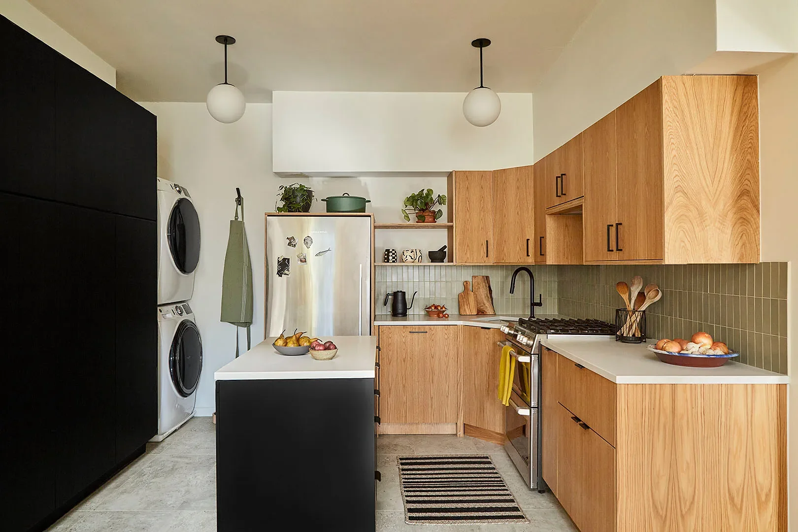 6 Clever Ways to Hide a Washer and Dryer in Your Kitchen (Yes, Really)