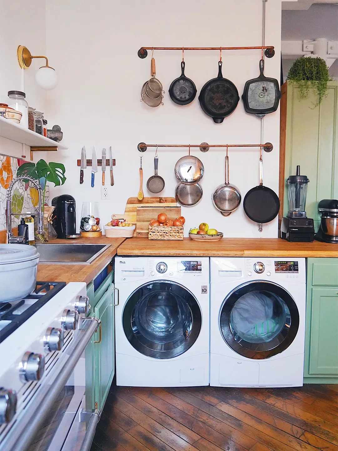 6 Clever Ways to Hide a Washer and Dryer in Your Kitchen (Yes, Really)